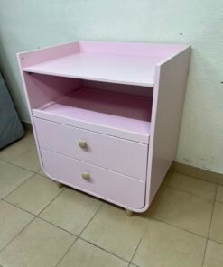 Ikea MYLLRA Changing Table with Drawers, Pale Pink - Image 3