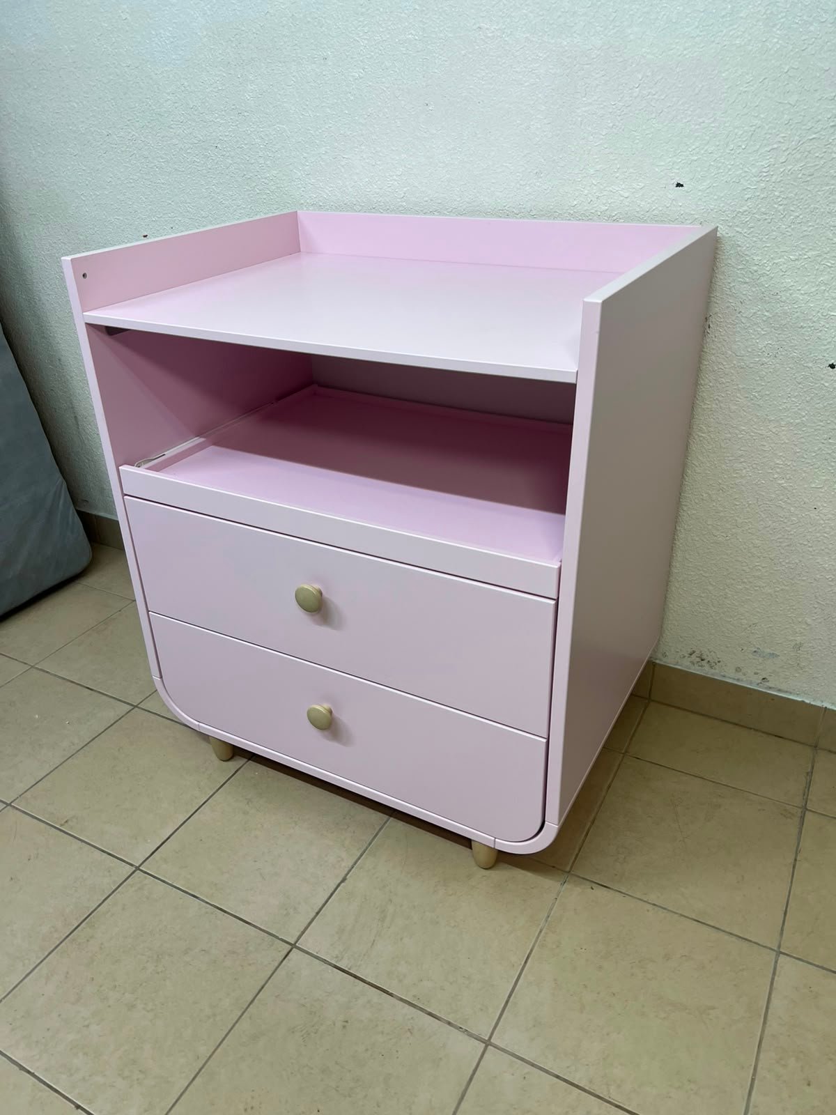 Ikea MYLLRA Changing Table with Drawers, Pale Pink - Image 3