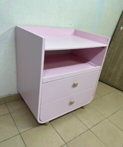 Ikea MYLLRA Changing Table with Drawers, Pale Pink - Image 4