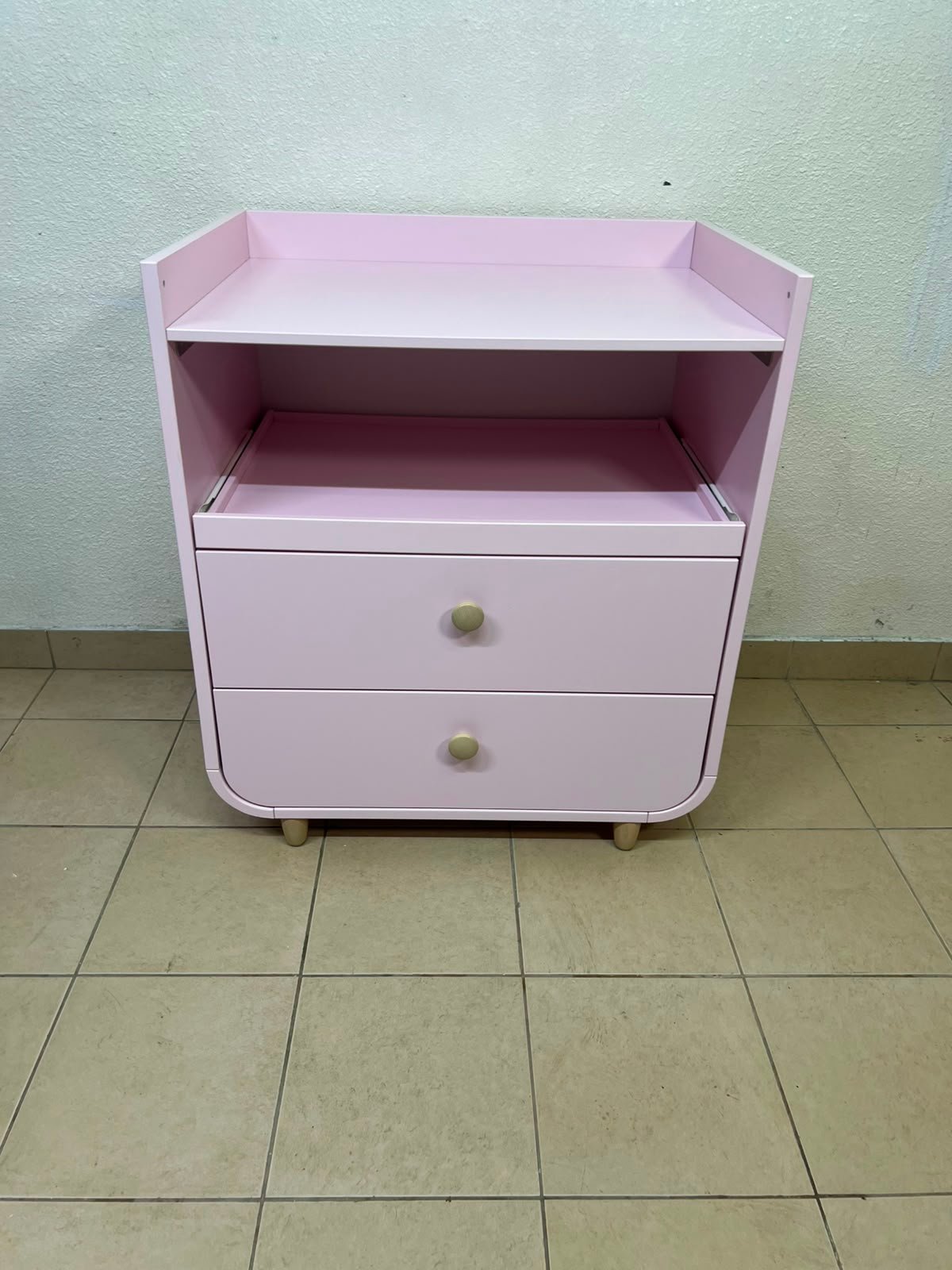 Ikea MYLLRA Changing Table with Drawers, Pale Pink - Image 5