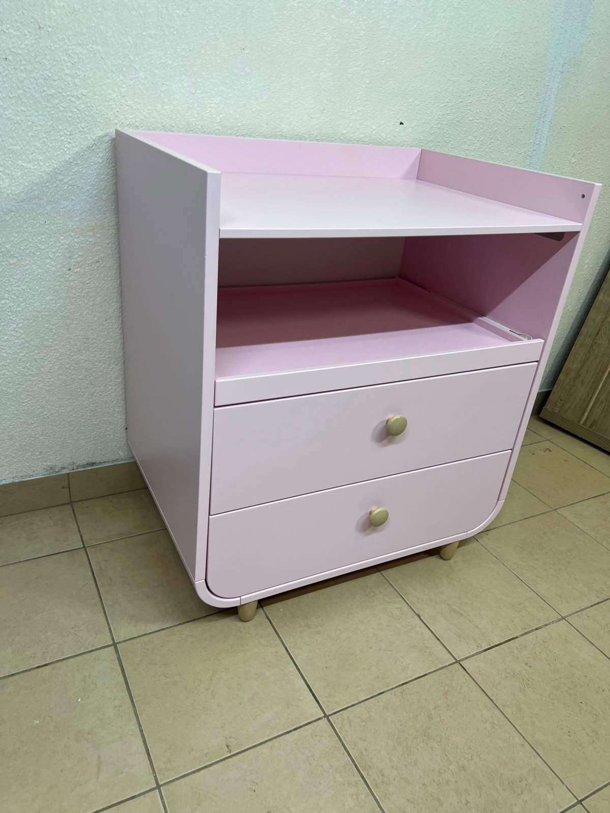 Ikea MYLLRA Changing Table with Drawers, Pale Pink - Image 6