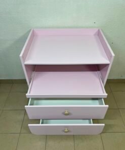 Ikea MYLLRA Changing Table with Drawers, Pale Pink - Image 8