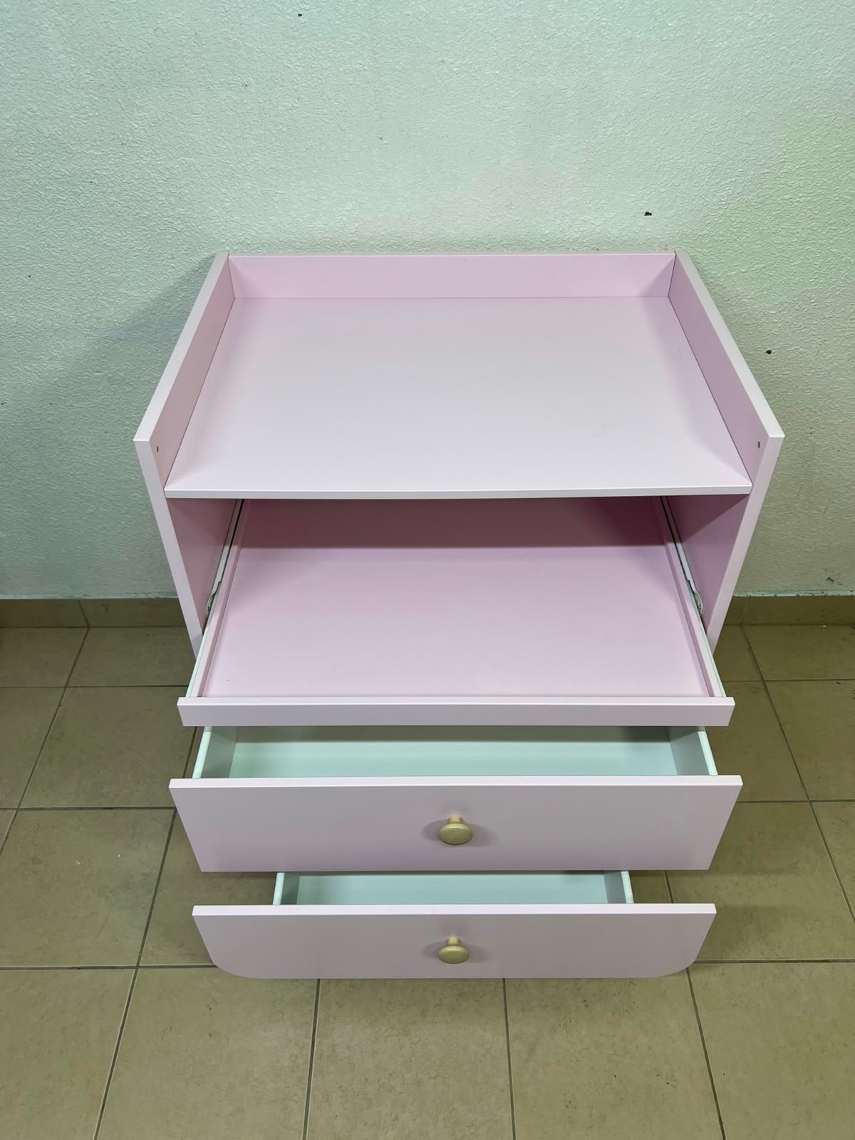 Ikea MYLLRA Changing Table with Drawers, Pale Pink - Image 8