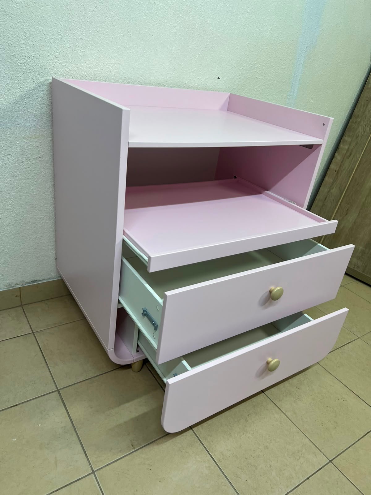 Ikea MYLLRA Changing Table with Drawers, Pale Pink - Image 10