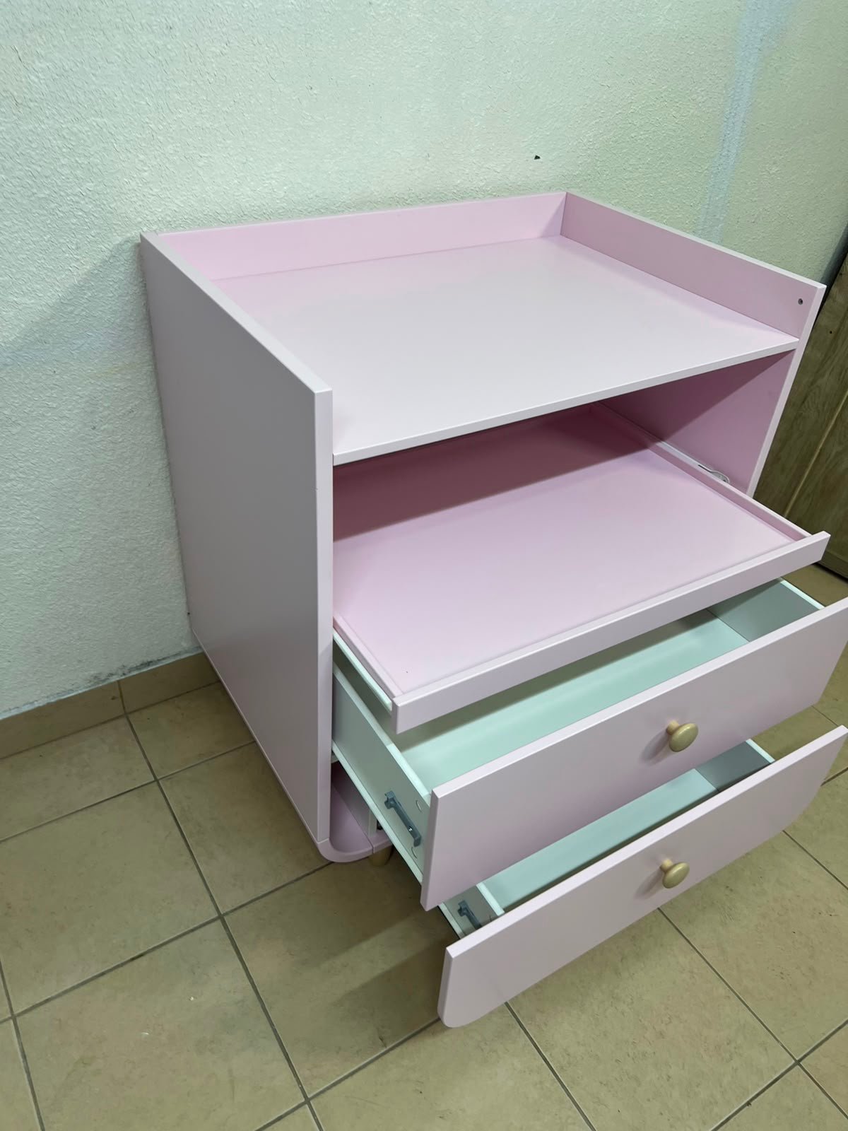 Ikea MYLLRA Changing Table with Drawers, Pale Pink - Image 11