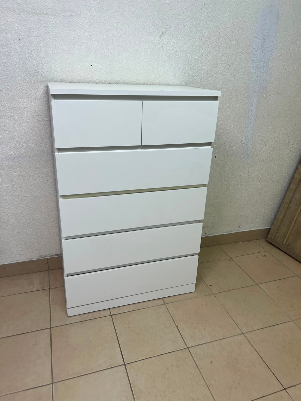 MALM Chest of 6 drawers, white