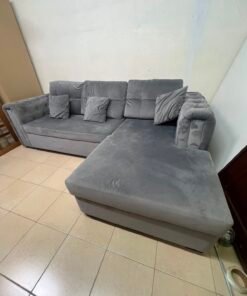 Upholstered Sectional Sofa Bed with Tufted Back - Image 6