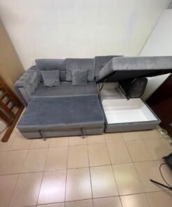 Upholstered Sectional Sofa Bed with Tufted Back - Image 10