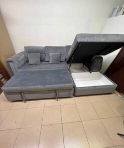 Upholstered Sectional Sofa Bed with Tufted Back - Image 11