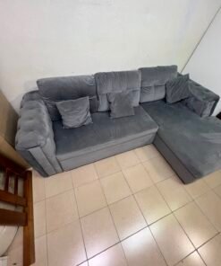 Upholstered Sectional Sofa Bed with Tufted Back - Image 12