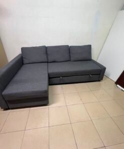 Corner sofa-bed with storage - Image 2
