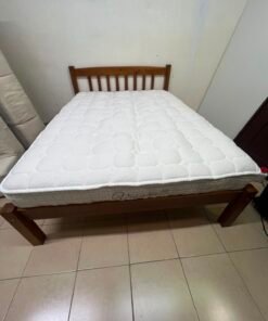 Solid Wood Single Bed Frame with Mattress - Good Condition - Image 2