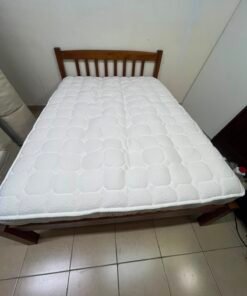 Solid Wood Single Bed Frame with Mattress - Good Condition - Image 3