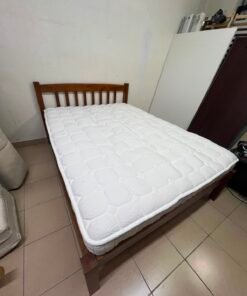Solid Wood Single Bed Frame with Mattress - Good Condition - Image 4