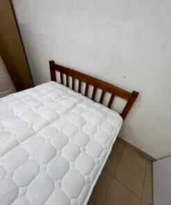 Solid Wood Single Bed Frame with Mattress - Good Condition - Image 5