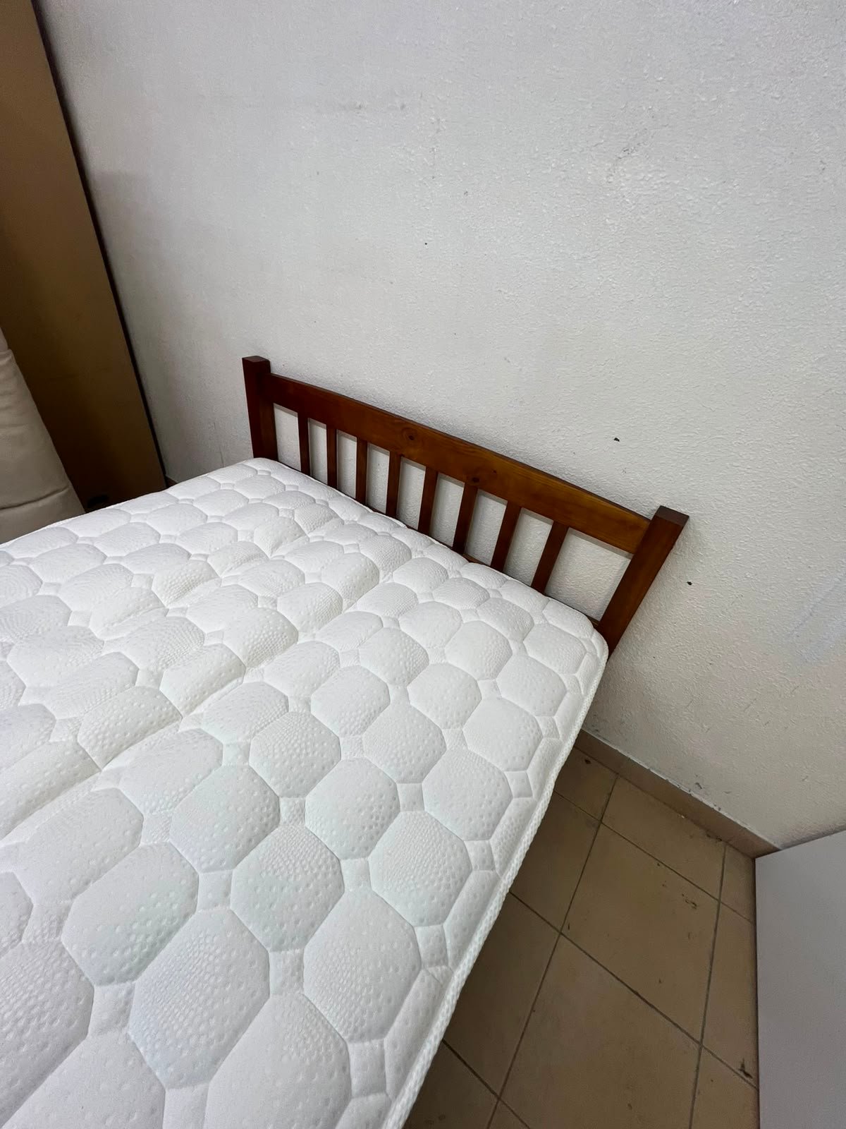 Solid Wood Single Bed Frame with Mattress - Good Condition - Image 5
