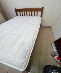 Solid Wood Single Bed Frame with Mattress - Good Condition - Image 8