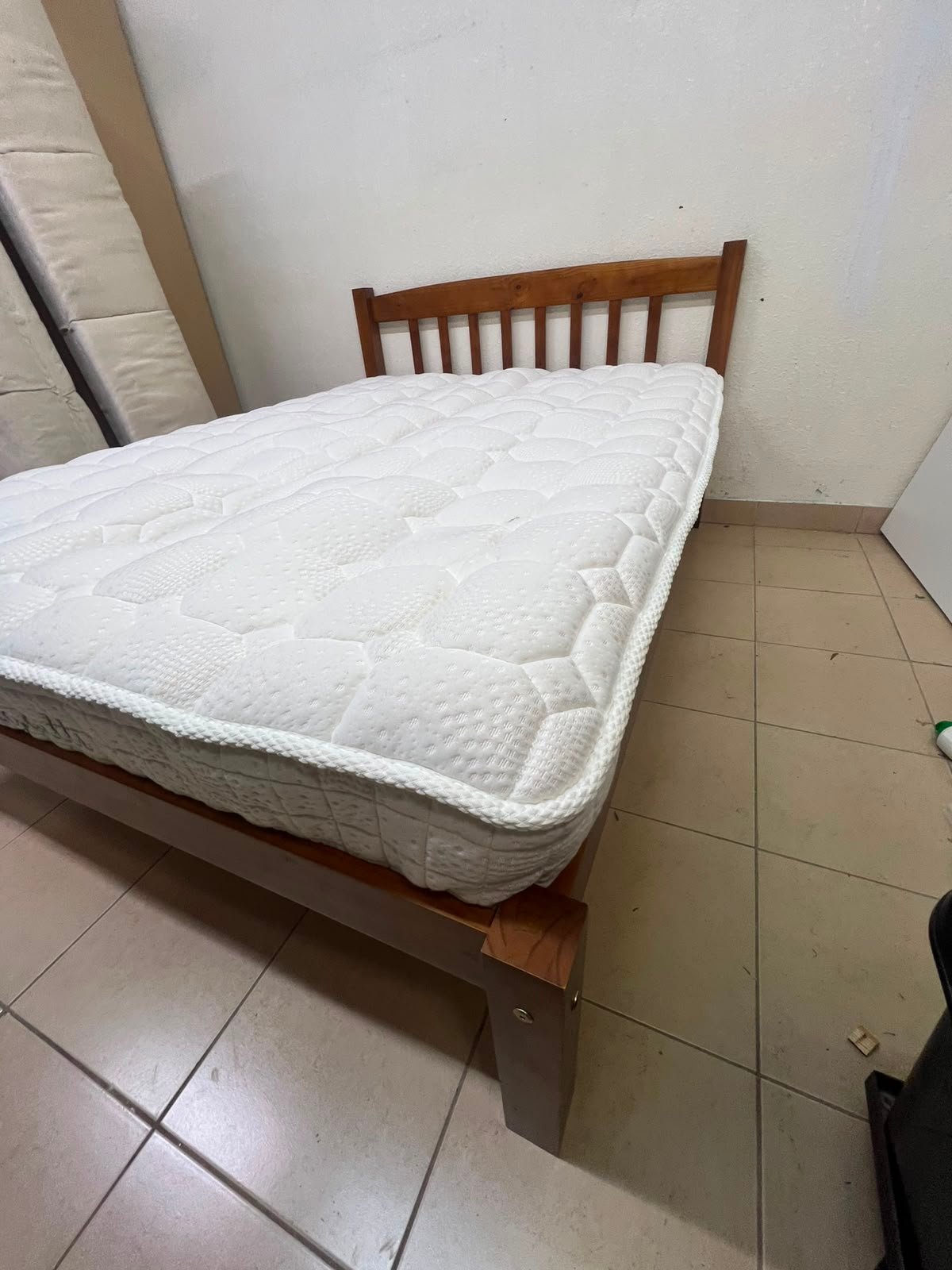 Solid Wood Single Bed Frame with Mattress - Good Condition - Image 9