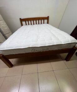 Solid Wood Single Bed Frame with Mattress - Good Condition - Image 10