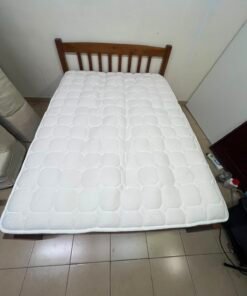 Solid Wood Single Bed Frame with Mattress - Good Condition - Image 11