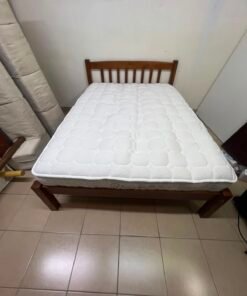 Solid Wood Single Bed Frame with Mattress - Good Condition