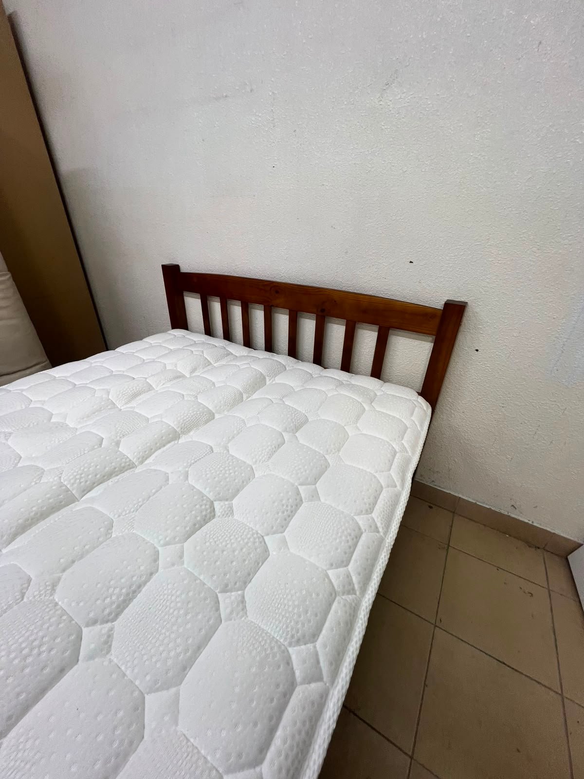 Solid Wood Single Bed Frame with Mattress - Good Condition - Image 13