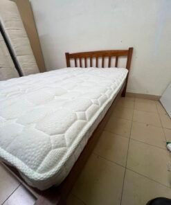 Solid Wood Single Bed Frame with Mattress - Good Condition - Image 15
