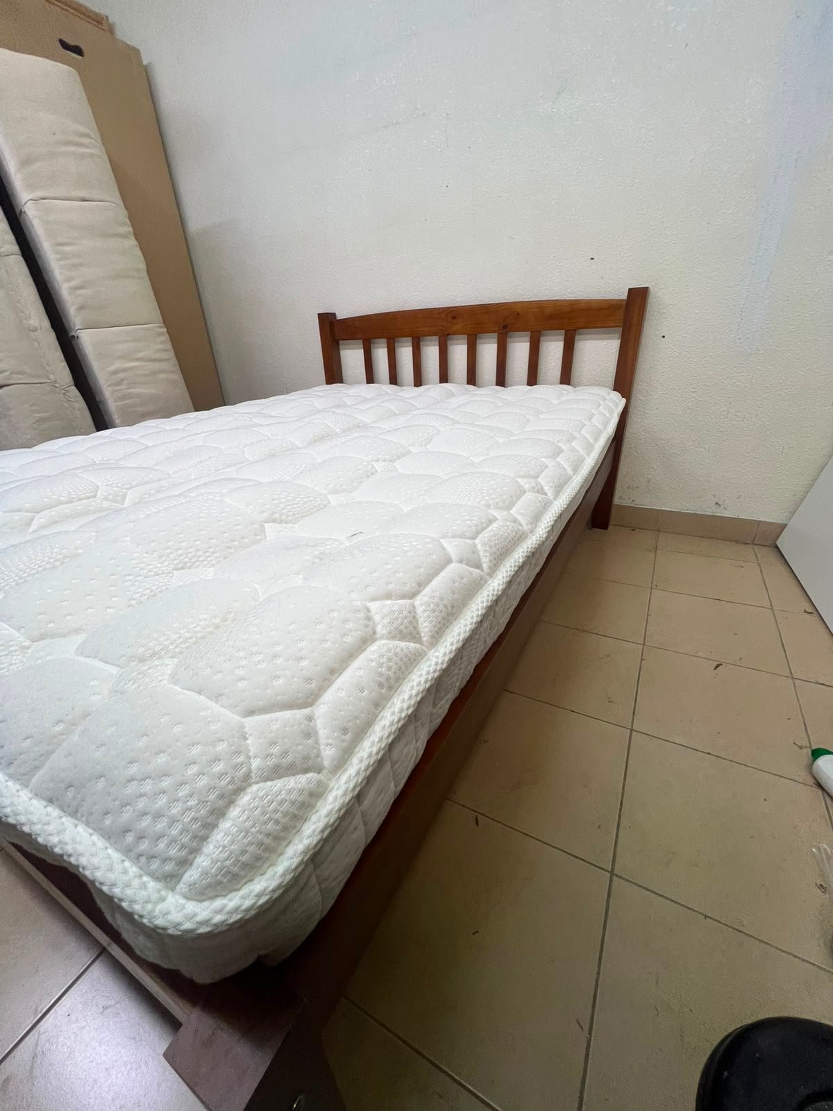 Solid Wood Single Bed Frame with Mattress - Good Condition - Image 15