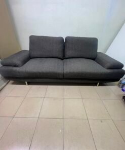 2-Seater Dark Grey Sofa - Modern & Excellent Condition for Sale - Image 2