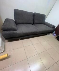2-Seater Dark Grey Sofa - Modern & Excellent Condition for Sale - Image 3