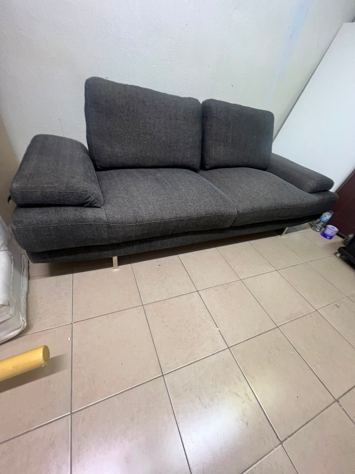 2-Seater Dark Grey Sofa - Modern & Excellent Condition for Sale - Image 3