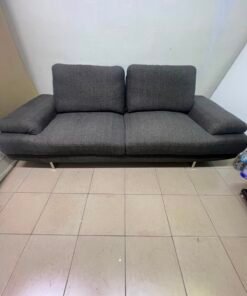 2-Seater Dark Grey Sofa - Modern & Excellent Condition for Sale - Image 4