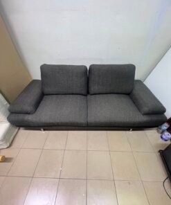 2-Seater Dark Grey Sofa - Modern & Excellent Condition for Sale - Image 5