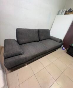 2-Seater Dark Grey Sofa - Modern & Excellent Condition for Sale - Image 7