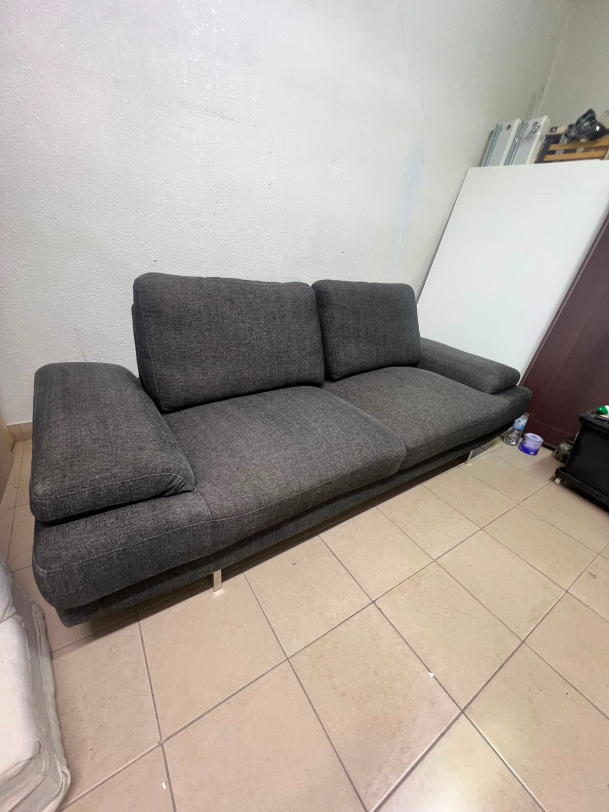 2-Seater Dark Grey Sofa - Modern & Excellent Condition for Sale - Image 7