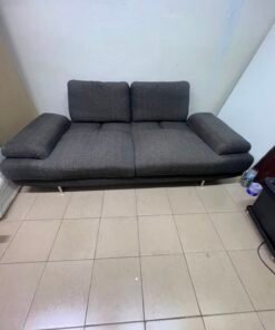 2-Seater Dark Grey Sofa - Modern & Excellent Condition for Sale - Image 8