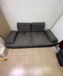 2-Seater Dark Grey Sofa - Modern & Excellent Condition for Sale - Image 9
