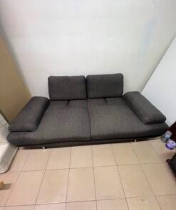 2-Seater Dark Grey Sofa - Modern & Excellent Condition for Sale