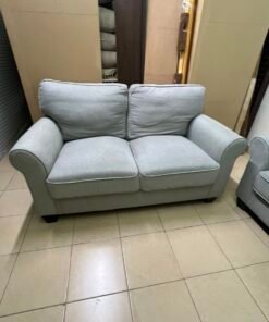 Classic Light Grey 2-Piece Sofa Set – Elegant Rolled Arm Design - Image 10