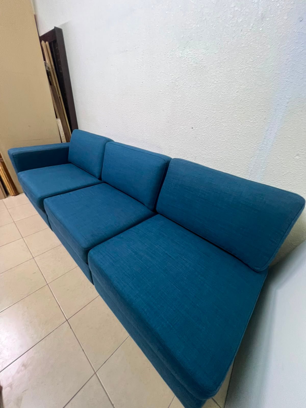 Minimalist Deep Teal 3-Seater Modular Sofa – Modern & Spacious - Image 2