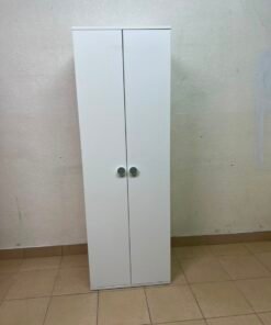 Slim White 2-Door Storage Cabinet / Wardrobe – Minimalist & Space-Saving - Image 2