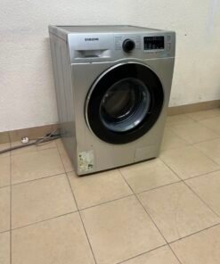 Samsung Front-Loading Washing Machine – Silver Finish with Digital Display & 8kg Capacity