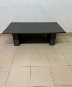 Minimalist Dark Wood Block Coffee Table – Solid, Sturdy & Modern - Image 2