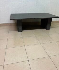 Minimalist Dark Wood Block Coffee Table – Solid, Sturdy & Modern - Image 3