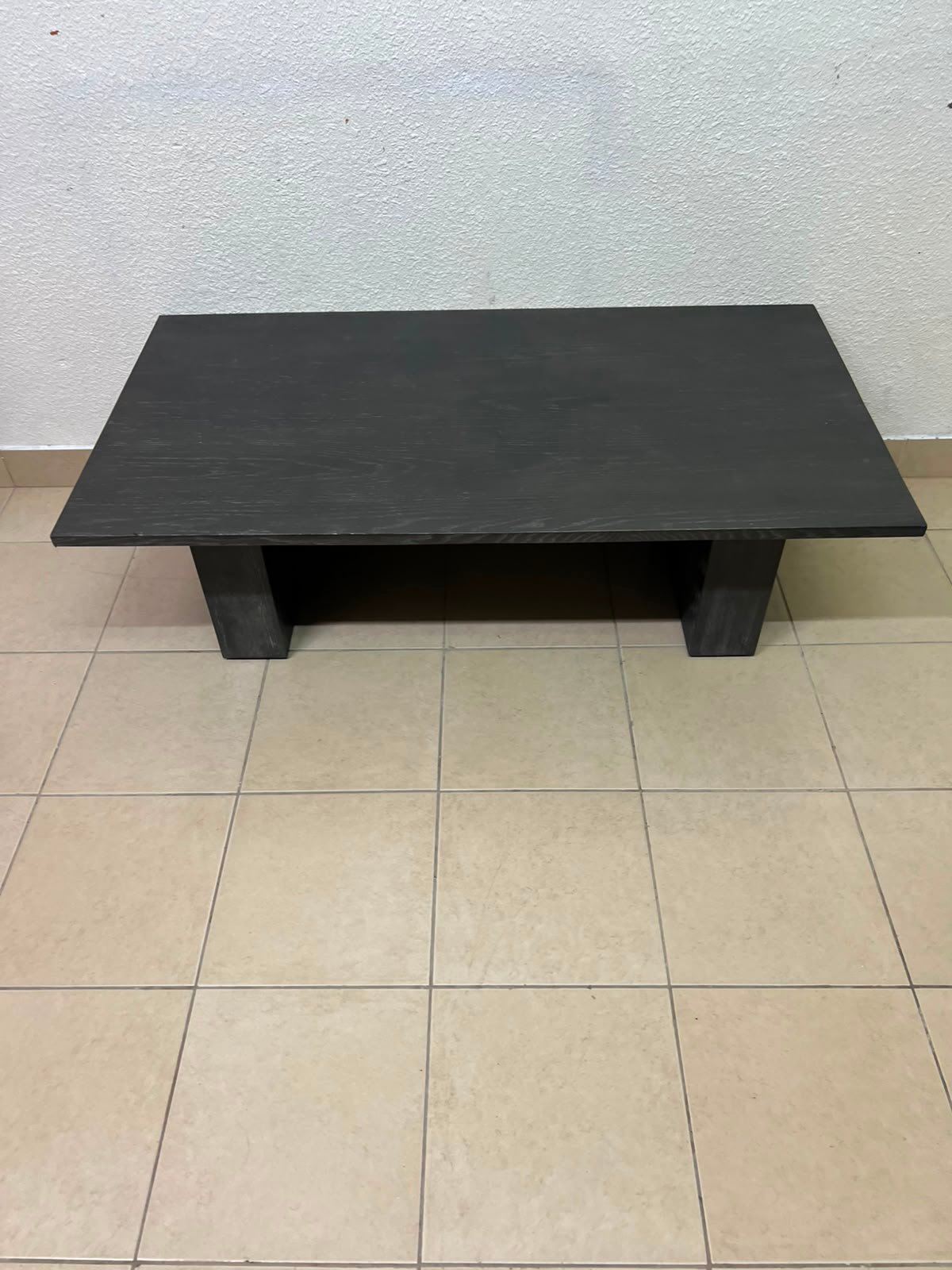Minimalist Dark Wood Block Coffee Table – Solid, Sturdy & Modern - Image 5