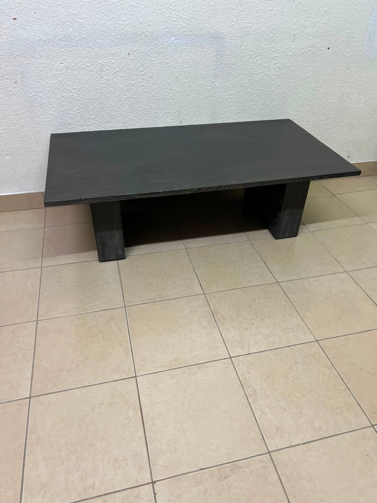 Minimalist Dark Wood Block Coffee Table – Solid, Sturdy & Modern - Image 6