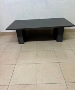 Minimalist Dark Wood Block Coffee Table – Solid, Sturdy & Modern - Image 8
