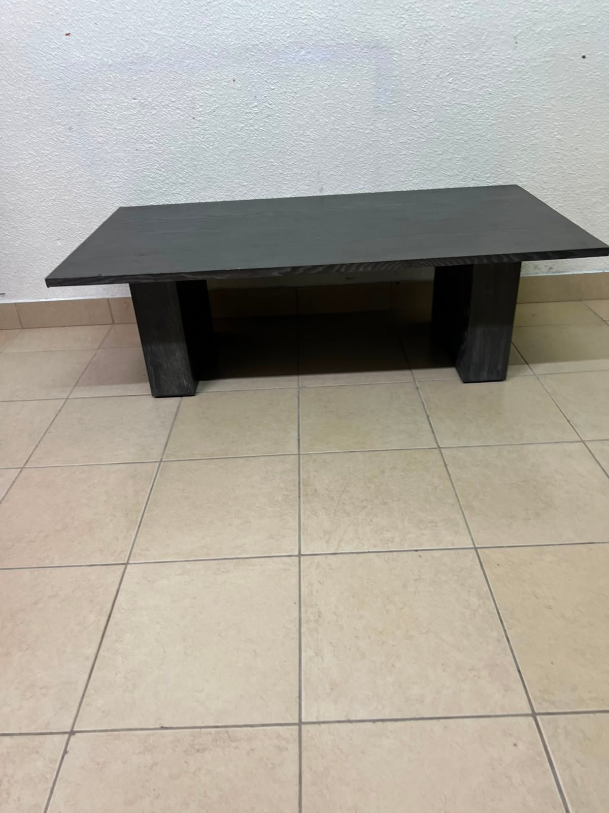 Minimalist Dark Wood Block Coffee Table – Solid, Sturdy & Modern - Image 8