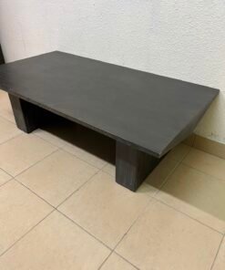 Minimalist Dark Wood Block Coffee Table – Solid, Sturdy & Modern - Image 10