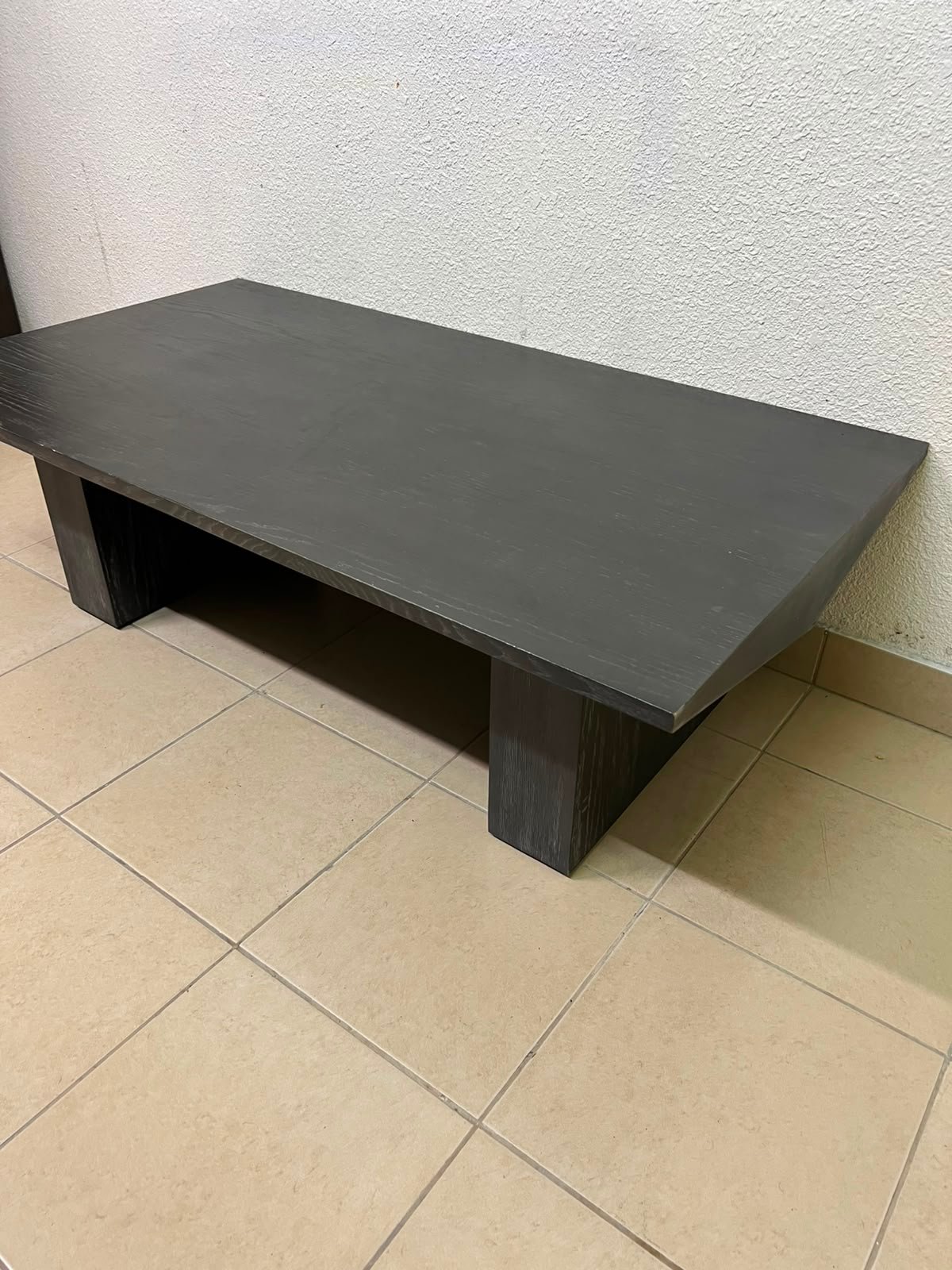 Minimalist Dark Wood Block Coffee Table – Solid, Sturdy & Modern - Image 10